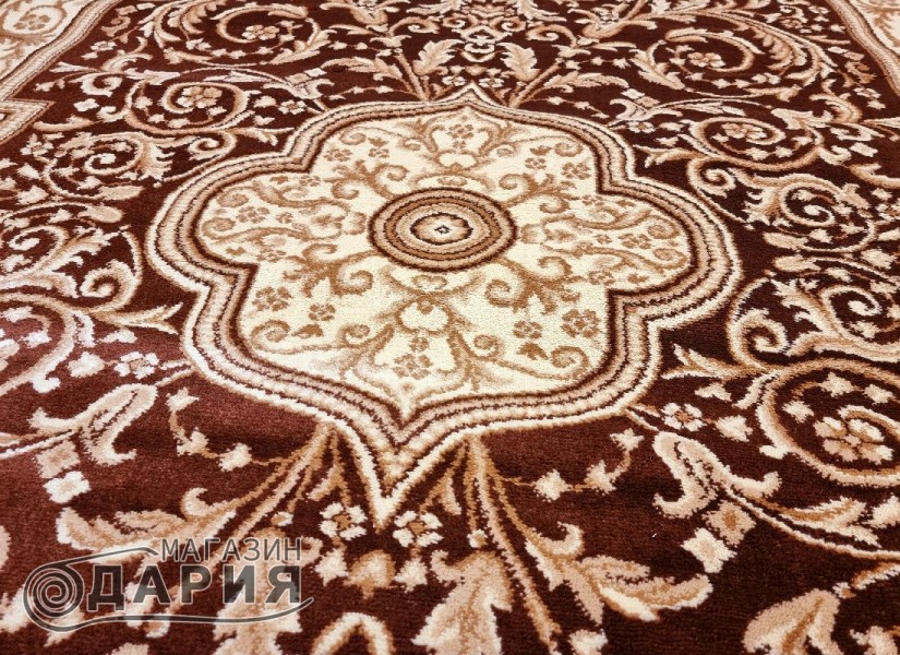 Тъкан персийски килим Blue stones 1706_BROWN